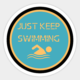 Vintage Just Keep Swimming Sticker